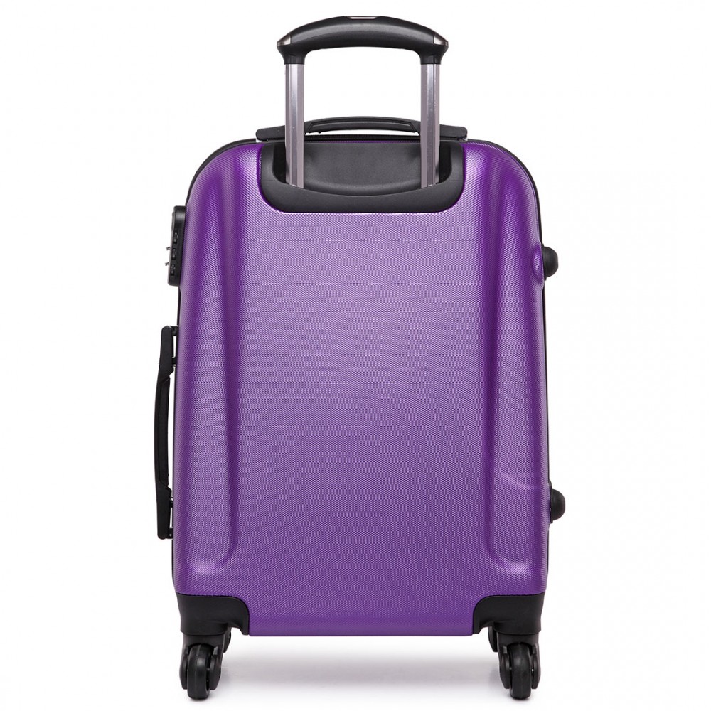 L1602L 20" Hard Shell 4 Wheel Spinner Suitcase ABS Cabin Luggage Purple